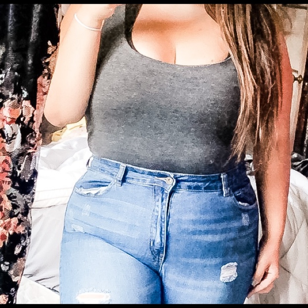 Dark gray body suit